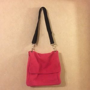 Pink fleece bag